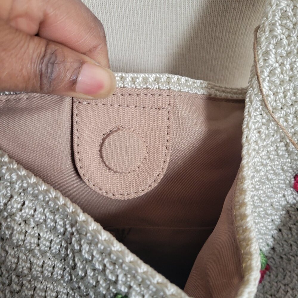 The Sak Limited Edition Crochet Natural Strawberries Hobo Bag - Picture 6 of 14